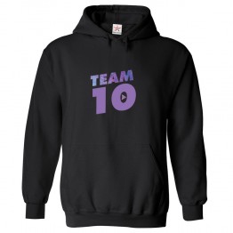 Team 10 Classic Unisex Kids and Adults Pullover Hoodie for Music Fans